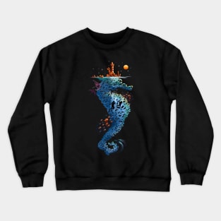 dream in blue Crewneck Sweatshirt